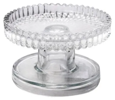 Produktbild von Kerzenhalter Ø 10cm "RIM", Kerzenteller mit Fuß, Glas-Kerzenständer