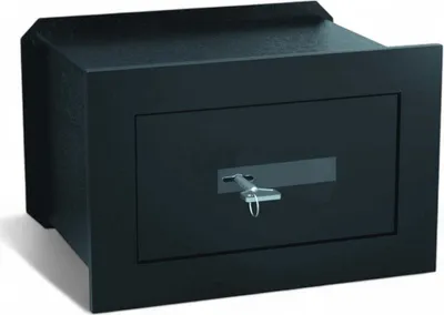 Immagine prodotto di Cassaforte in acciaio con sportello e cornice anteriore e serratura a 2 catenacci orizzontale - 40x19.5xH25 cm