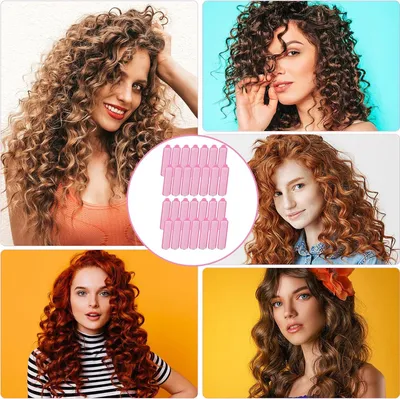 Produktbild von Set aus 24 selbsthaftenden Schaumhaarwicklern für Locken und Volumen - Hitzefreie Haarwickler für kurzes und langes Haar
