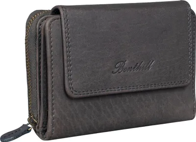 Produktbild von Benthill Damen Geldbörse Leder - Echt-Leder Portemonnaie RFID - Geldbeutel mit Kartenfächern & Münzfach