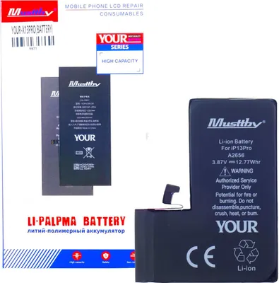 Immagine prodotto di Batteria Musttby per Apple iPhone 13 Pro da 3300 mAh - Batteria di ricambio al litio per cellulare e smartphone - Riparazione batteria