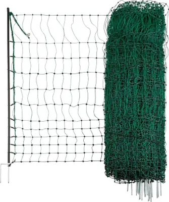 Produktbild von KERBL GeflÃ1/4gelnetz Doppelspitze 25 m – elektrifizierbar, GrÃ1/4n
