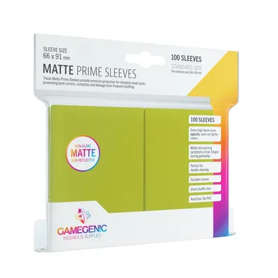 Produktbild von Gamegenic Matte PRIME Sleeves Lime