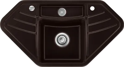 Produktbild von Spüle KeraDomo VEGA ECK in SIENA mit Excenterbedienung / systemceram / Keramikspüle