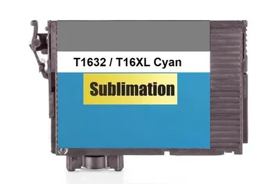 Produktbild von Druckerpatrone mit Sublimationstinte T16 XL, T1632 cyan kompatibel mit Epson Workforce WF-2010 2110 2510 2520 2530 2540 2630 2650 2660 2750 2760