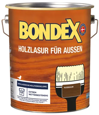 Produktbild von Bondex Holzlasur für Außen 4 L nussbaum