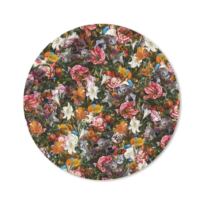 Produktbild von MuchoWow® Mauspad Mousepad Blumen - Schmetterling - Design - Kunst - Abstrakt - Malerei - Alte Meister 40x40 cm - Mousepads - Maus Mat - Pad - Mausunterlage - Schreibtisch Accessoires