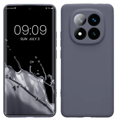 Produktbild von kwmobile Handyhülle für Xiaomi Redmi Note 14 Pro+ 5G / Redmi Note 14 Pro Plus 5G Hülle - weiches Handy Silikon Case - Schutzhülle Cover - Blaugrau