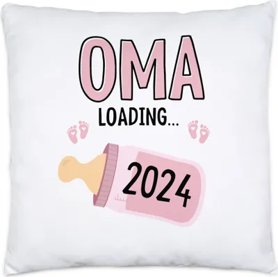 Produktbild von Oma Loading 2024 Kissen inkl. Füllung Geschenk Werdende Oma Babynews Mit Ladebalken Schwangerschaft Geschenkidee