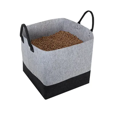 Produktbild von EDA Pellet-Tasche aus Filz 60 Liter grau / schwarz