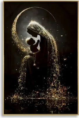 Produktbild von Mauro Ferretti Gemälde auf Leinwand MATERNITY mit Rahmen Multicolor 60x3,5x90 cm
