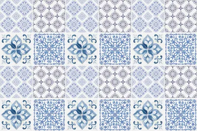 Produktbild von Fliesenaufkleber 20 x 20 cm – 24 Stück – Selbstklebend – Wasserfest – Pflegeleicht – Hitzebeständig – Für Küche & Bad – Blumenornamente im Arrangement
