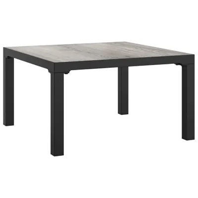 Image de vidaXL Table basse de jardin Gris 55x55x31 cm DPC et acier
