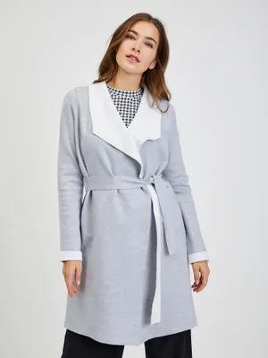 Produktbild von Orsay Hellgraue Strickjacke zum Binden für Damen DP-3522901__L