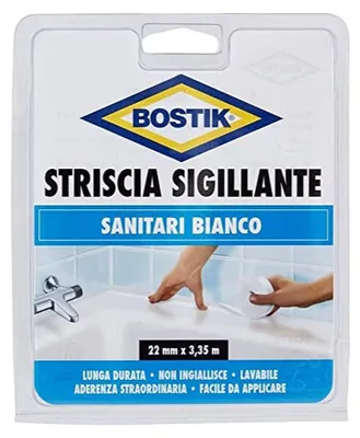 Produktbild von Bostik Selbstklebendes Dichtungsband für Sanitär Weiß 22 mm x 3,35 m