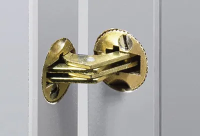 Produktbild von Hettich Zylinder-Scharnier 31170 Durchmesser 14mm Messing matt gebürstet Öffnungswinkel 180Grad - 31170
