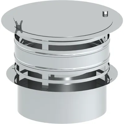 Produktbild von Jeremias DW-ECO 2.0 150mm Hollandhaube drehbare Reinigungsscheibe Edelstahl doppelwandig  Abgassystem Schornsteinabdeckung