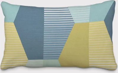 Produktbild von SCHÖNER LEBEN. Kissenhülle geom. Retro Sechseck blau grün weiß Größe 60x80cm (HxB) 60x80cm (HxB) Größe