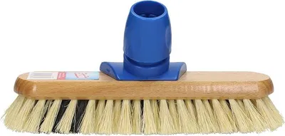 Productafbeelding van PolkaHome® Schrobber met harde Tampico-borstels, 22 cm, voor harde vloeren binnen en buiten, hout