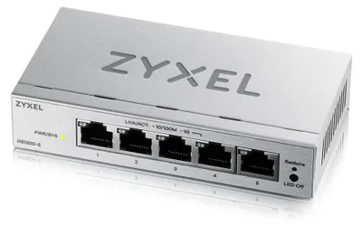 Zdjęcie produktu dla Zyxel GS1200-5V3, Zarządzany, L2, Gigabit Ethernet (10/100/1000), Pełny dupleks, Desktop
