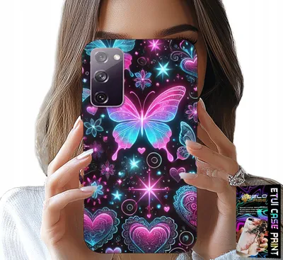 Immagine prodotto di Custodia Per Samsung Galaxy S20 Lite - Custodia Colorata Con Disegni A Forma Di Cuore Di Farfalla