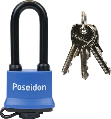 Immagine prodotto di Lucchetto impermeabile in acciaio RV.POSEIDON.45.PL con copertura in plastica