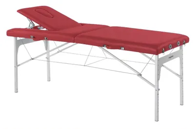 Produktbild von Behandlungsliege, Massageliege, Liege klappbar, mobil, Höhe 68-84 cm, Farbe:30 kirsche