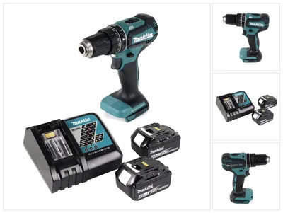 Produktbild von Makita DHP 485 RG Akku Schlagbohrschrauber 18 V 50 Nm Brushless + 2x Akku 6,0 Ah + Ladegerät