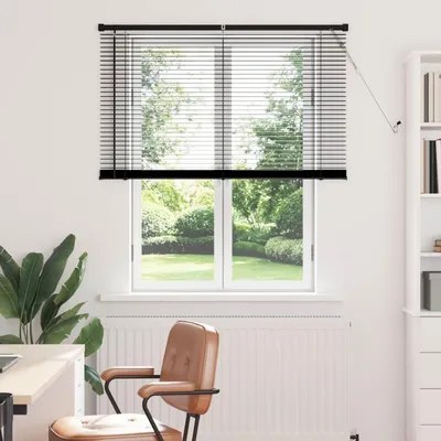 Zdjęcie produktu dla Żaluzja wenecka Czarny 150 x 110 cm 25 mm PVC