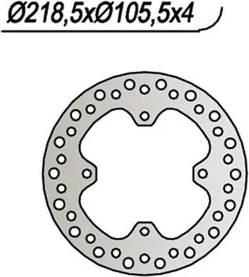 Produktbild von Ng Hintere Bremsplatte Polaris 500/600/700/800 Sportsman (219X105X4) (4X9,5Mm)