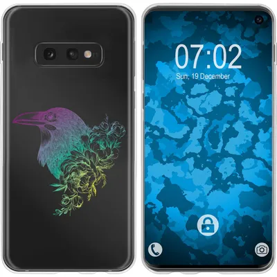 Produktbild von PhoneNatic Case kompatibel mit Samsung Galaxy S10e Silikon-Hülle Floral Rabe M4-4