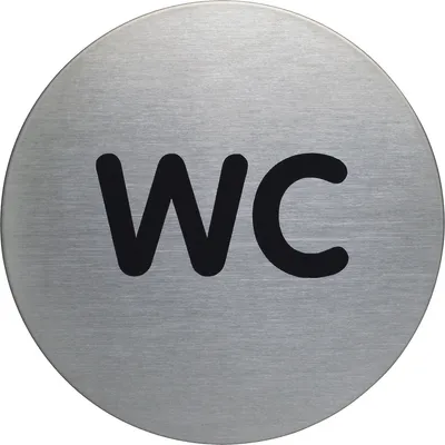 Immagine prodotto di Pittogramma WC in acciaio inox confezione da 5