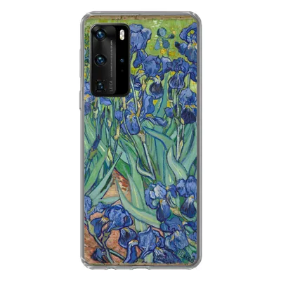 Produktbild von MuchoWow® Handyhülle Schutzhülle Hülle für Huawei P40 Pro Schwertlilien - Vincent van Gogh Silikon Softcase Handy Hülle - Schutz