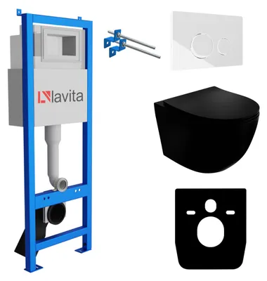 Produktbild von LAVITA WC-Set SINTO LAV 101 LAV 200.4.1 spülrandlos Weiß
