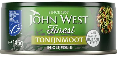Produktbild von John West Tonijnmoot in Olijfolie MSC, 145g – Nachhaltiger Thunfisch in Olivenöl