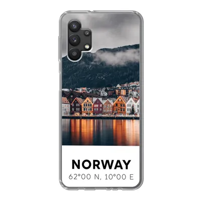 Produktbild von MuchoWow® Handyhülle Schutzhülle Hülle für Samsung Galaxy A32 5G Norwegen - Skandinavien - Bergen - Winter Silikon Softcase Handy Hülle - Softcase