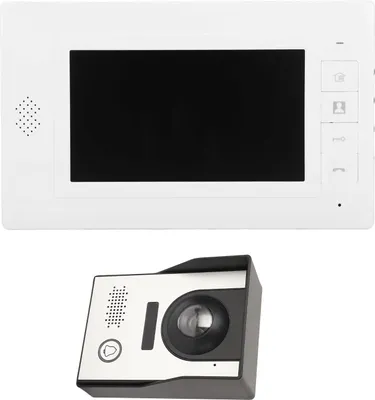 Zdjęcie produktu dla 7-calowy domowy dzwonek domofonowy bez użycia rąk z noktowizorem Przewodowy system wideodomofonowy do domu 100-240 V z wtyczką UE