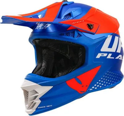 Produktbild von Ufo Plast Motocross Helm Intrepid Helm Interpid XL Blau Orange