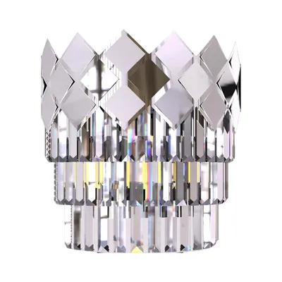 Zdjęcie produktu dla Kinkiet CARISMA przezroczysto-chromowany 2xE14x40W kryształ wym:34x27x16cm IP20 Milagro