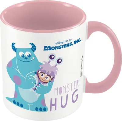 Image de Monsters Inc - Tasse à café "Monster Hug" PM9246 (Taille unique) (Blanc/Rose/Bleu)