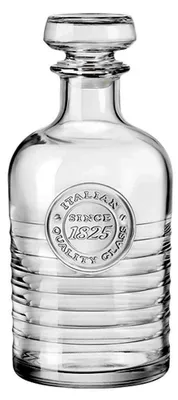 Produktbild von Bormioli Rocco 140623 Officina 1825 Dekanter Spirits, Karaffe mit Stopfen, 1 Liter, Glas, transparent, 1 Stück