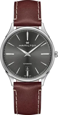 Produktbild von Hamilton H38525881 Herren-Armbanduhr, Edelstahl-Gehäuse, Leder-Armband
