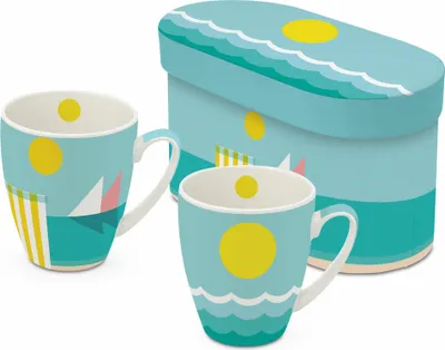 Image de PPD Monaco & Cannes 2 Mug Set, Set of 2, tasse à café, mug, tasse, New Bone China, 350 ml, 160103074