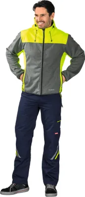 Produktbild von Planam  Outdoor Kontrast Softshelljacke grau/gelb Gr. XXL, 3733060