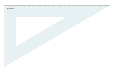 Produktbild von Aristo Dreieck 60 Grad ohne Facette Hypotenuse 48.5 cm, Teilung 42 cm