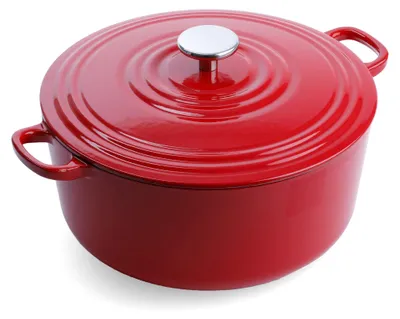 Bräter 28 cm/6,7 l, emailliertes Gusseisen, Chilirot