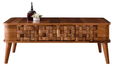 Produktbild von Design Couchtisch Tische Rechteckig Holz Wohnzimmer Tisch Moderne Möbel Luxus