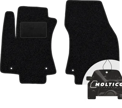 Produktbild von moto-MOLTICO Vorne Fußmatten Auto Velours Autoteppiche Schwarz Automatten Set 2-teilig passend für Opel Zafira A 1999-2006