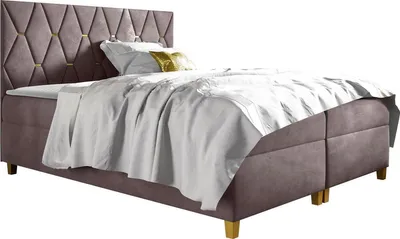 Produktbild von MIRJAN24 Boxspringbett Inez, Doppelbett mit zwei Bettkästen für die Bettwäsche, Hauptmatratze und Topper, Kopfteil (Fresh 9, Größe: 140x200 cm)