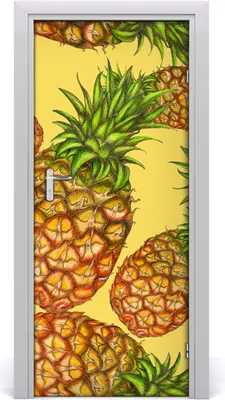 Produktbild von Tulup Türaufkleber 85x205 cm Dekorative Aufkleber Selbstklebend Wasserdichte Tapete Abnehmbar Schlafzimmer Wohnzimmer Wohnkultur - Ananas